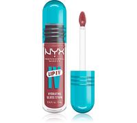 NYX Professional Makeup - Gloss Hydratant Effet Mouillé - Tenue Jusqu'à 12h - Hautement Pigmenté - Fini Brillant - Lip IV Gloss - Teinte : Petal Pourin - 5 ml
