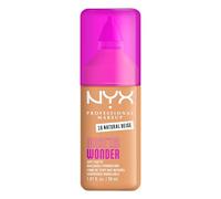 NYX Professional Makeup Make 'Em Wonder Fond de Teint 24h Natural Beige | Couvrance modulable, Enrichi acide hyaluronique et guarana, Formule vegan, Fini indétectable, 45 teintes