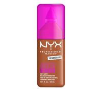 NYX Professional Makeup - Make 'Em Wonder - Fond de Teint - Tenue 24h - Pas d'effet plâtre - Acide Hyaluronique et extrait de Guarana - Formule Vegan - Teinte : Mahogany 34-30ml