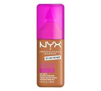 NYX Professional Makeup - Make 'Em Wonder - Fond de Teint - Tenue 24h - Pas d'effet plâtre - Acide Hyaluronique et extrait de Guarana - Formule Vegan - Teinte : Light Nutmeg 30-30ml