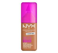 NYX Professional Makeup - Make 'Em Wonder - Fond de Teint - Tenue 24h - Pas d'effet plâtre - Acide Hyaluronique et extrait de Guarana - Formule Vegan - Teinte : Warm Honey 25-30ml