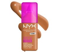 NYX Professional Makeup Make 'Em Wonder Fond de Teint Honey 26 30ml | Couvrance modulable, Enrichi acide hyaluronique, Extrait guarana, Tenue 24h, Formule vegan, 45 teintes disponibles