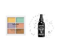 NYX Professional Makeup Palette Couleur et Correction, 6 Teintes Faciles à Estomper & Spray Fixateur, Tenue Longue Durée, Fini Mat, 60 mL