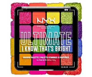 NYX Professional Makeup Palette de Fards à Paupières Ultimate Shadow, 16 couleurs, Finition Intense et Longue Durée, Formule Vegan Sans Ingrédients d'Origine Animale ou Dérivé, I Know That's Bright