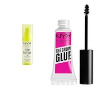 NYX PROFESSIONAL MAKEUP Primer et Sérum Plump Right Back, Aux Électrolytes, Formule Vegan, 30 ml & Colle Fixatrice à Sourcils Teintée, Tenue 16H, Formule Vegan, Fini Naturel, Teinte : Transparent