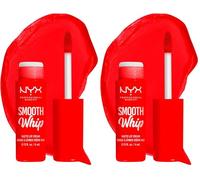 NYX Professional Makeup Rouge à Lèvres Crème Mat Smooth Whip, Couleur Vive, Texture Crème Fouettée, Formule Vegan, Teinte : Icing on Top (12) (Lot de 2)