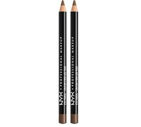 NYX Professional Makeup - Slim Eye Pencil - Crayon eyeliner - Fins et affûtés - Formule crémeuse - Longue tenue - Medium Brown (Lot de 2)