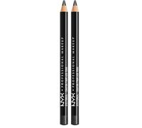 NYX Professional Makeup - Slim Eye Pencil - Crayon eyeliner - Fins et affûtés - Formule crémeuse - Longue tenue - Black Shimmer (Lot de 2)
