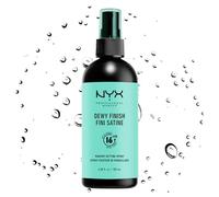 NYX Professional Makeup Spray Fixateur Setting Spray Dewy Finish, Spray de Finition, Tenue Longue Durée, Fini Satiné, Formule Vegan, Format Maxi 180ml, Modèle : Dewy