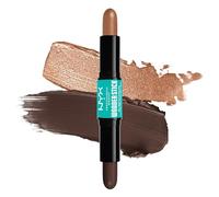 NYX Professional Makeup Stick Highlight & Contour, Double Embout, Définition & Brillance, Modulable & Formule Vegan, Wonder Stick, Teinte : Deep (07)