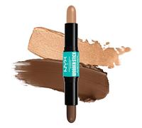 NYX Professional Makeup Stick Highlight & Contour, Double Embout, Définition & Brillance, Modulable & Formule Vegan, Wonder Stick, Teinte : Medium Tan (05)