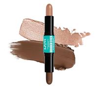 NYX Professional Makeup Stick Highlight et Contour, Double Embout, Définition et Brillance, Modulable et Vegan, Wonder Stick, Medium