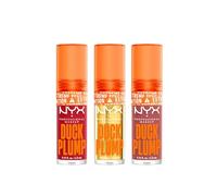 NYX Professional Makeup, Trio Laques à Lèvres Repulpantes, Couleur Intense, Fini Ultra-Brillant, À l'Huile de Gingembre, Vegan, Duck Plump, Teintes : Cherry Spice, Nude Swings, Clearly Spicy