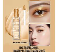 NYX PROFESSIONAL MAKEUP Ultimate Glow Shots, Highkey Lychee, Ombre à Paupières Liquide, Ombre à Paupières Scintillante Longue Tenue avec Vitamine C, Formule Légère et Modulable, Facile à Appliquer, Mo