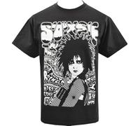 NYXMLYTIO Mens T-Shirt Siouxsie Sioux & The Banshees Post Punk Goth Gig Flyer Black XL