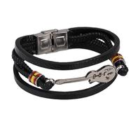 NyxSeat 1 bracelet tressé rétro, mini bracelet en corde de cuir, bracelet créatif pour hommes et femmes, bijoux multicouches pour adolescents, cadeau pour les amateurs de musique
