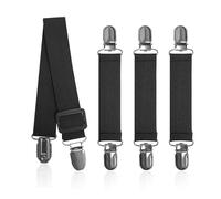 NyxSeat 1 clip long pour gants et 3 clips courts pour gants - Clips réglables pour enfants avec de longues bandes élastiques - Avec des gants, des bonnets et des écharpes peuvent être fixés.