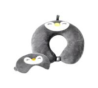 NyxSeat 1 coussin de voyage, 1 masque pour les yeux, coussin de voyage pour enfant en forme de U, coussin de voyage en forme de U, coussin de nuque de voyage, convient aux adultes et aux enfants pour