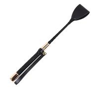 NyxSeat 1 fouet d'équitation en cuir noir avec poignée antidérapante - Cravache d'équitation avec poignée en gel - Accessoires d'équitation - Cravache d'équitation - Accessoires de jeu de rôle de fête