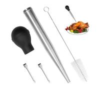 NyxSeat 1 jeu de seringue à épices à pompe à poulet, en acier inoxydable, séparateur de sauce, seringue à viande et seringue à jus, prêt pour Thanksgiving
