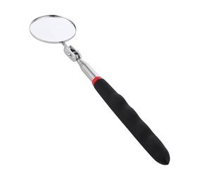 NyxSeat 1 lampe d'inspection extensible pour voiture - Outils mécaniques auxiliaires - Miroir rond à poignée ronde - Miroir convexe télescopique de diamètre réglable (50 mm, noir)