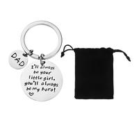 NyxSeat 1 porte-clés avec 1 sac de rangement noir, porte-clés en acier inoxydable, porte-clés, accessoires clés, convient pour les sacs à dos, les portefeuilles (argenté), argenté, 30mm