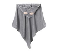 NyxSeat 1 serviette de bain pour bébé, douce et absorbante, avec capuche, personnalisable, créative, motif animal, cadeau pour nouveau-né, produit de bain (gris)