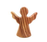 NyxSeat Ange Gardien en Bois d'Olivier - Figurine Debout Faite à la Main - Décoration de Table