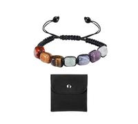 NyxSeat Bracelet en pierres précieuses pour femme, 1 pièce, coloré, bracelet tissé à la main, réglable, convient pour le yoga, la méditation