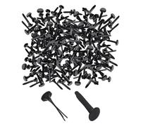 NyxSeat Lot de 100 mini pinces à tête ronde noires pour dossiers et dossiers - Accessoires de documents de bureau - Convient pour le bricolage créatif, les travaux manuels des enfants