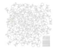 NyxSeat Lot de 100 Patins à Rideau avec Sac de Rangement - Anneaux en Plastique, Rails Blancs, Crochets Coulissants pour Porte