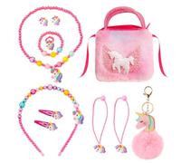 NyxSeat Lot de 12 bijoux en forme de cheval arc-en-ciel, accessoires de cheveux pour filles, sac à bandoulière, accessoires de bijoux pour enfants, pendentif cheval arc-en-ciel, Acier inoxydable