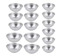 NyxSeat Lot de 16 petits moules à gâteau semi-circulaires, moules à neige Meiniang, moules à boules de bain, outils de gâteau faits à la main, moules à gâteaux et moules à savon.