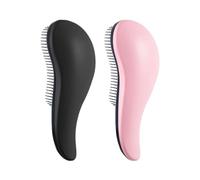 NyxSeat Lot de 2 brosses démêlantes, peigne à coussin d'air, peigne de massage, peigne lissant (noir, rose)