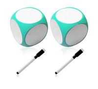 NyxSeat Lot de 2 cubes d'exercice de fitness avec 2 marqueurs pour tableau blanc, cubes de bricolage, accessoires de salle de sport portables, convient pour les jeux de fête, les réunions de famille