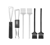 NyxSeat Lot de 2 extracteurs de touches, 4 brosses de nettoyage, outil de nettoyage des touches en acier inoxydable, extracteur de touches mécaniques pour le nettoyage du clavier