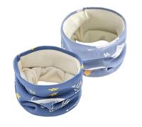 NyxSeat Lot de 2 foulards pour enfants, écharpe en polaire, tube thermique de cou, écharpe pour enfants, foulard chaud et coupe-vent, foulard d'hiver, bleu, 20 * 16 cm