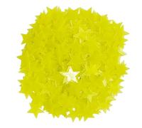 NyxSeat Lot de 300 autocollants étoiles lumineuses, autocollants fluorescents, papier peint étoiles lumineuses 3D, décoration de chambre d'enfant (jaune)