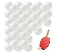 NyxSeat Lot de 40 balles de tennis de table blanches en plastique, sans coutures, texture mate, pour le sport, les jeux, les fêtes, les piscines, convient aux adultes et aux débutants