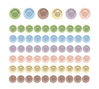 NyxSeat Lot de 60 étiquettes en cuir faites à la main - En forme de cœur - Avec deux trous - Étiquettes rondes à coudre - Personnalisées - Pour chapeaux, sacs faits à la main - Étiquettes décoratives