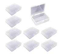 NyxSeat Lot de 8 boîtes de rangement en plastique transparent pour cartes - Petites pièces - Convient pour cartes bancaires, cartes à collectionner, cartes à jouer