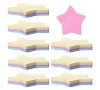 NyxSeat Lot de 8 notes autocollantes en forme d'étoile - Différentes couleurs - Pour le bureau, la maison et les réunions - 800 pièces au total