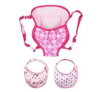 NyxSeat Porte-poupée 1 pièce avec 2 bandanas à salive - Porte-poupée - Bandoulière réglable - Mini jouet pour filles et garçons.