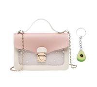 NyxSeat Sac Rose et Pendentif, Cadeau pour Fille, pour Anniversaires et Occasions Spéciales, Sac à Main Étoile et Style Château avec Chaîne
