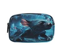 NYYYTTTEU Diables Bleus Volant Art Trousse Élève Scolaire Sac à Crayons Poche Crayon Cosmétique Sac Grande Capacité pour Garçon Fille Ado