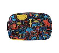 NYYYTTTEU Doodle Art Kangourous Lune Trousse Élève Scolaire Sac à Crayons Poche Crayon Cosmétique Sac Grande Capacité pour Garçon Fille Ado