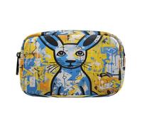 NYYYTTTEU Kangourous d'art De Griffonnage Trousse Élève Scolaire Sac à Crayons Poche Crayon Cosmétique Sac Grande Capacité pour Garçon Fille Ado