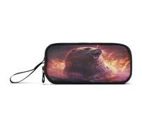 NYYYTTTEU Lion De Mer en Colère Viré Trousse Élève Scolaire Sac à Crayons Poche Crayon pour Garçon Fille