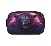 NYYYTTTEU Ours Violet en Colère Trousse Élève Scolaire Sac à Crayons Poche Crayon Cosmétique Sac Grande Capacité pour Garçon Fille Ado