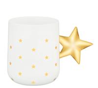 Alessi Mug de Noël NZ01 Delight – Porcelaine décorée 37 cl – Blanc et Or